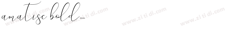 amatisc bold字体转换